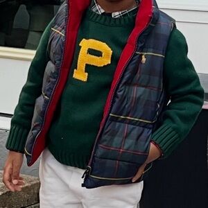 Polo by Ralph Lauren Green Sweater with Yellow P